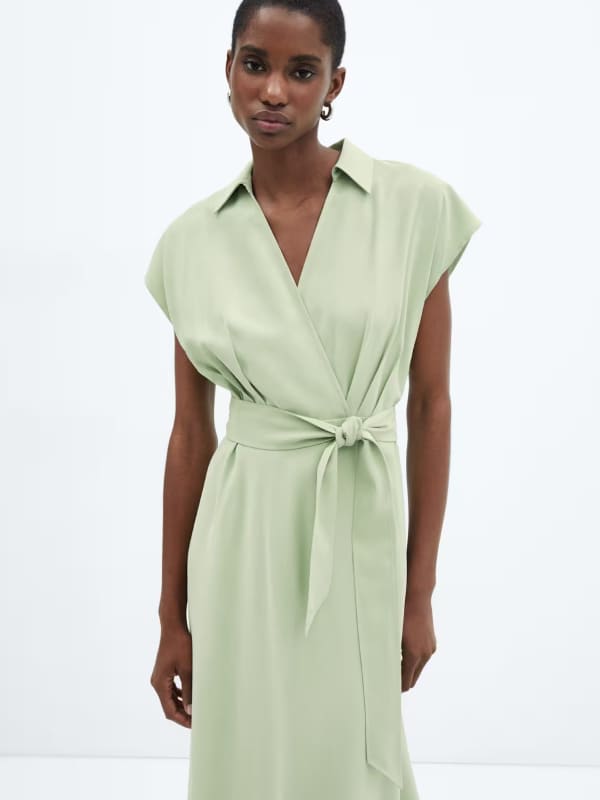 Belt wrap dress